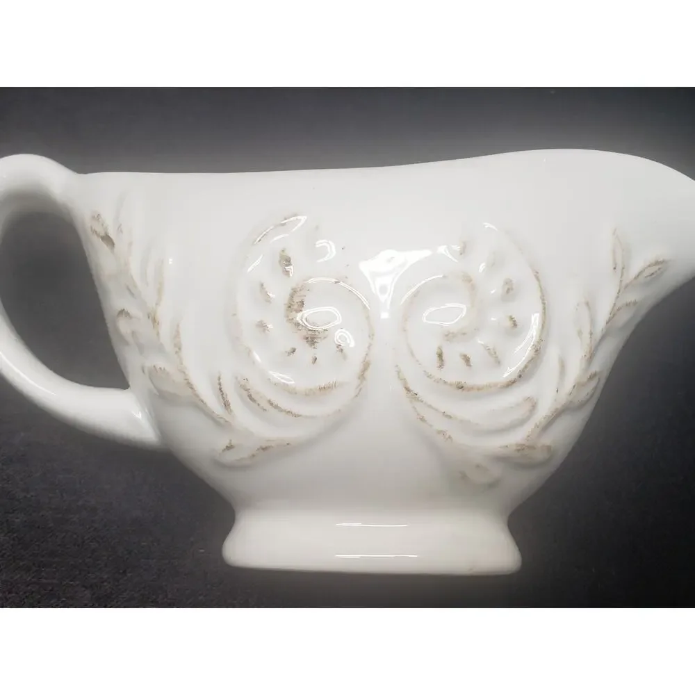Avon Vintage Gravy Boat / Serving Bowl Dish with Scroll Design Kitchen Decor